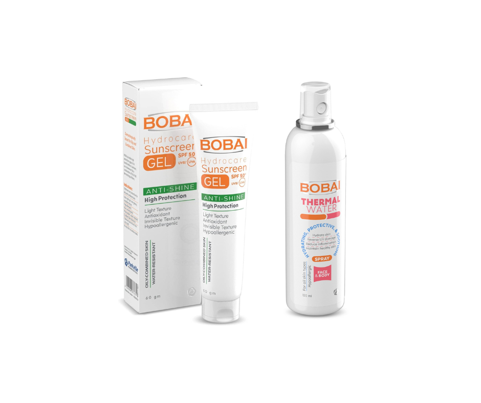 بوباي صن اسكرين جل 60 مل +بوباي  مياه حراريه 120مل عرض